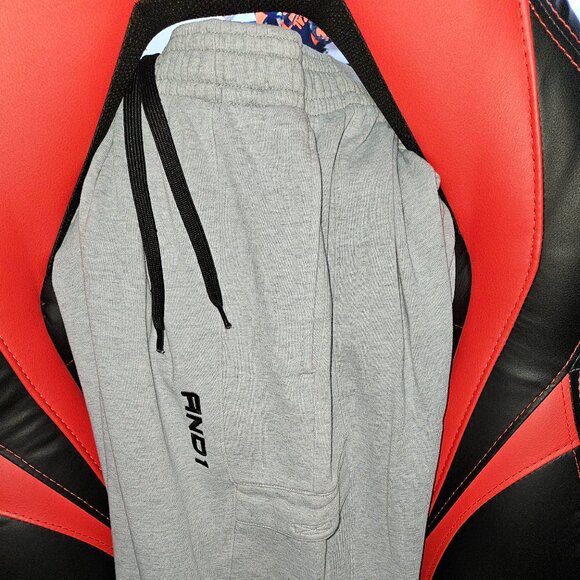AND1 Grey Sweatpants Mens - Picture 1 of 2